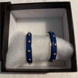 Patricia Nash Blue and Silver Beaded Earrings